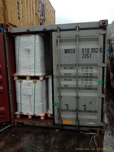 Semi-GLOSS papye CSW01 Dlo lakòl etikèt Jumbo Roll
